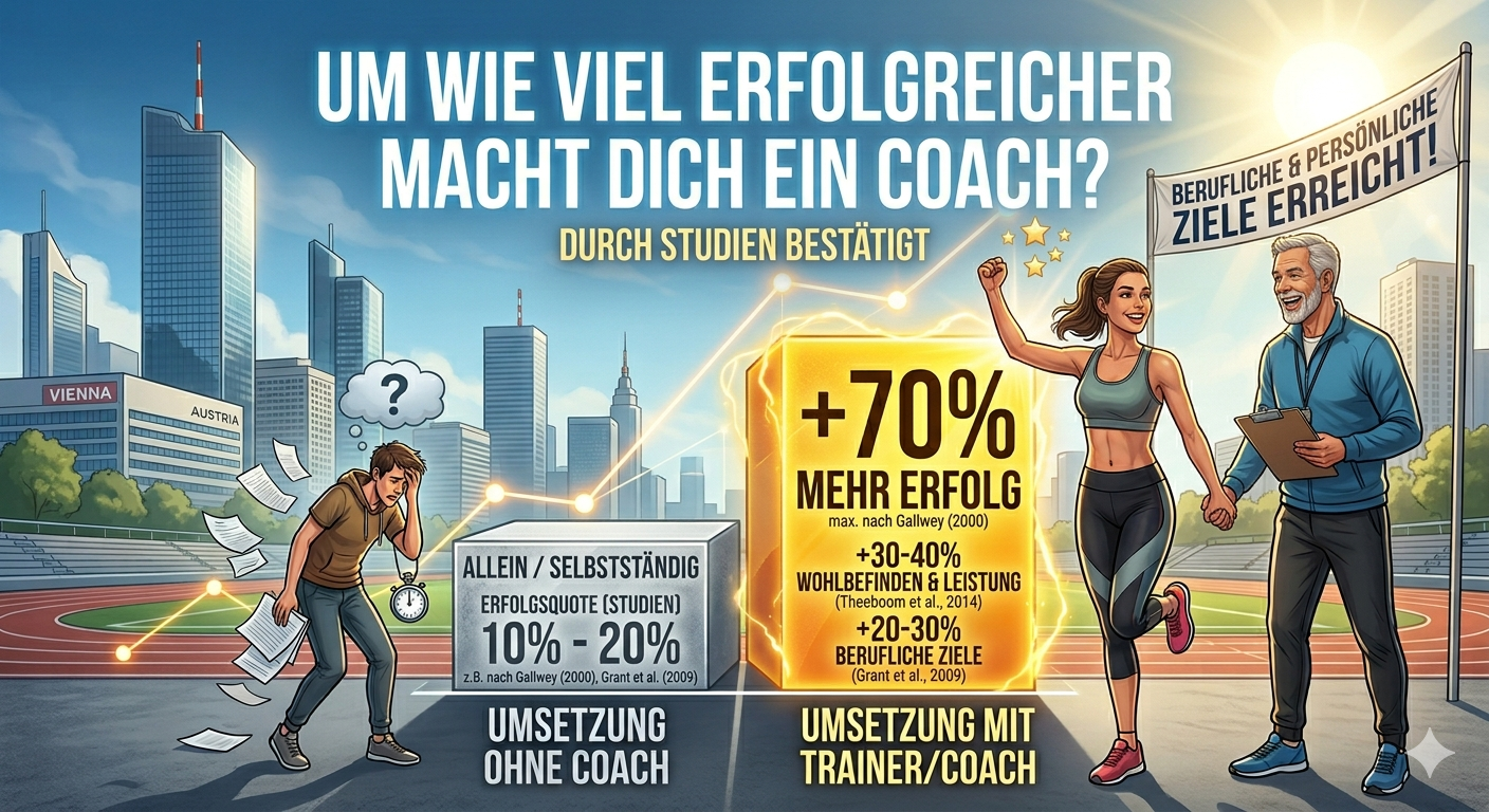 Um wie viel erfolgreicher macht dich ein Trainer oder Coach bei der Umsetzung deiner Ziele?