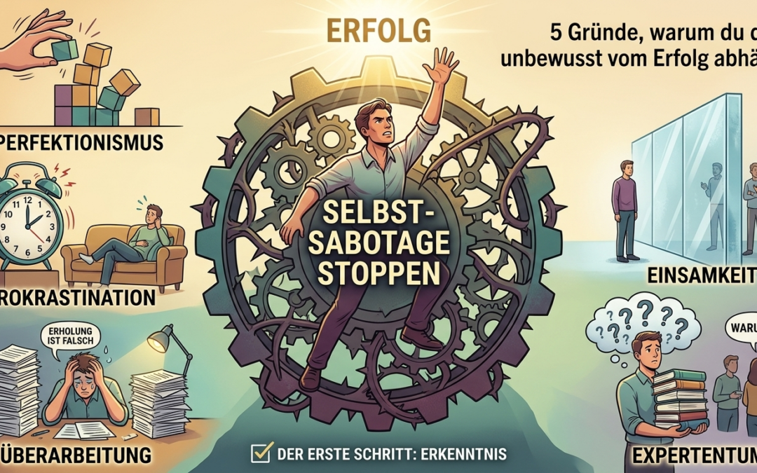 Selbstsabotage stoppen: 5 Gründe, warum du dich unbewusst vom Erfolg abhältst